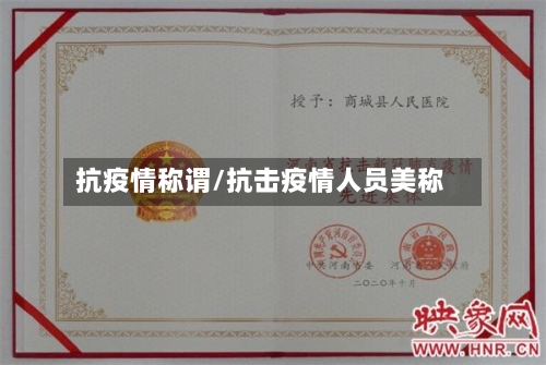 抗疫情称谓/抗击疫情人员美称