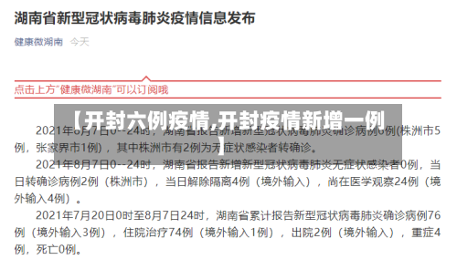 【开封六例疫情,开封疫情新增一例】-第2张图片