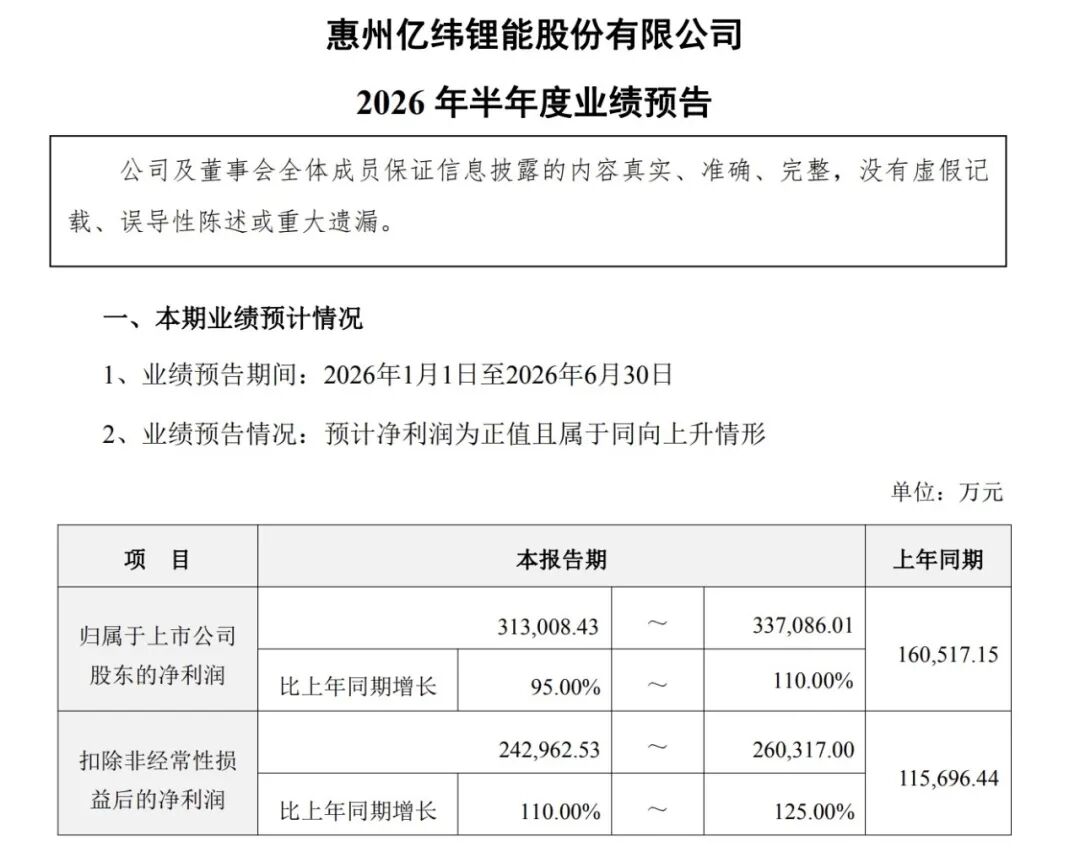 1200亿锂电龙头，净利预计翻倍